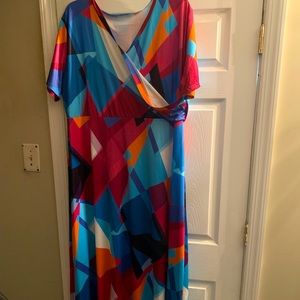 Nmoder multicolor maxi dress short sleeve 5XL